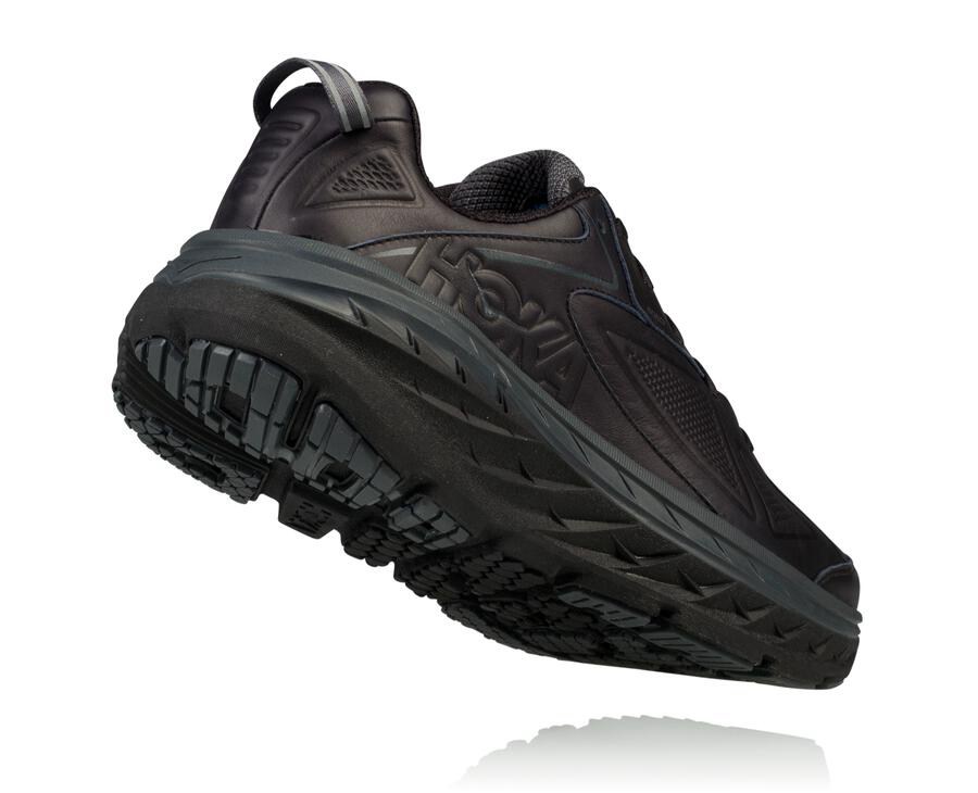 Zapatillas Running Hoka One One Hombre - Bondi Cuero - Negras - MOP560837